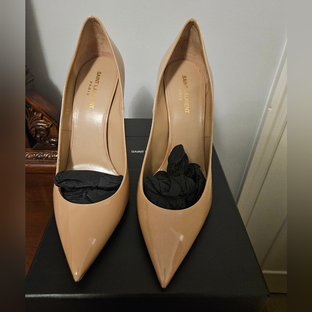 Saint Laurent, Anja 105 mm pump, 41+, nude